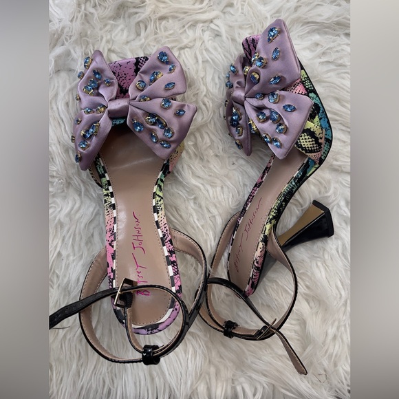 Betsey Johnson Pastel Jewel-Studded Heels - Picture 3 of 10
